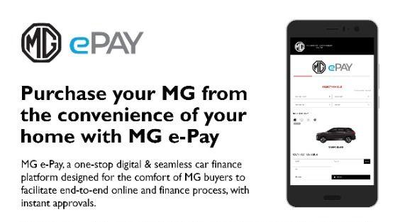 MG e-Pay online car finance platform launched 