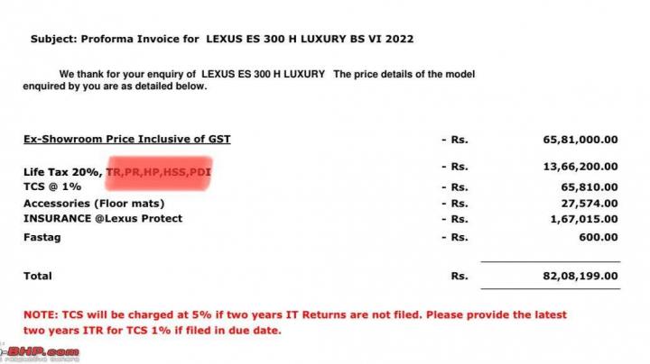 Lexus dealer charging Rs 40,000 as PDI fee for my ES300h 