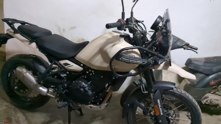 Royal Enfield Interceptor owner picks up a Kaza Brown Himalayan 450 
