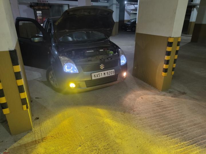 DIY installation of Tri-colour LED fog lights on my Maruti Swift 