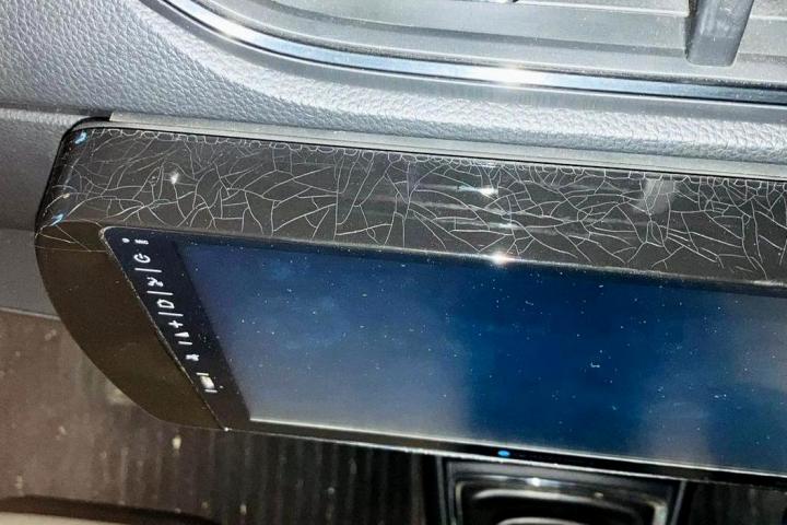 Cracks on the aftermarket head unit frame installed in my Honda Amaze 