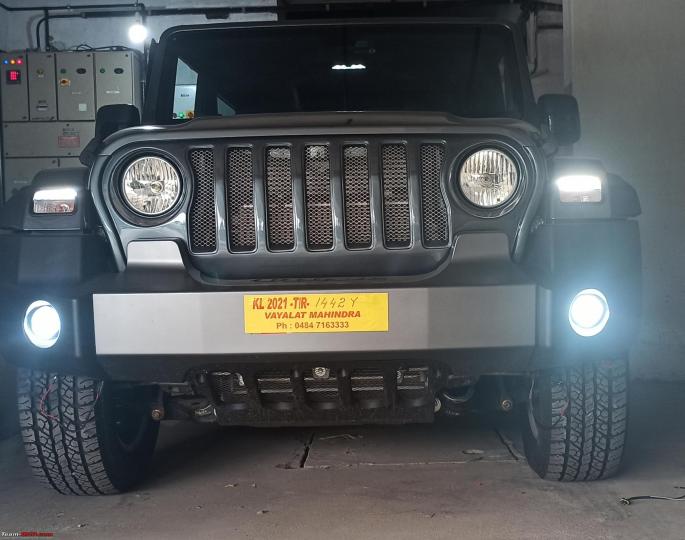 DIY: FE Retrofit projector foglamps on my new Mahindra Thar 