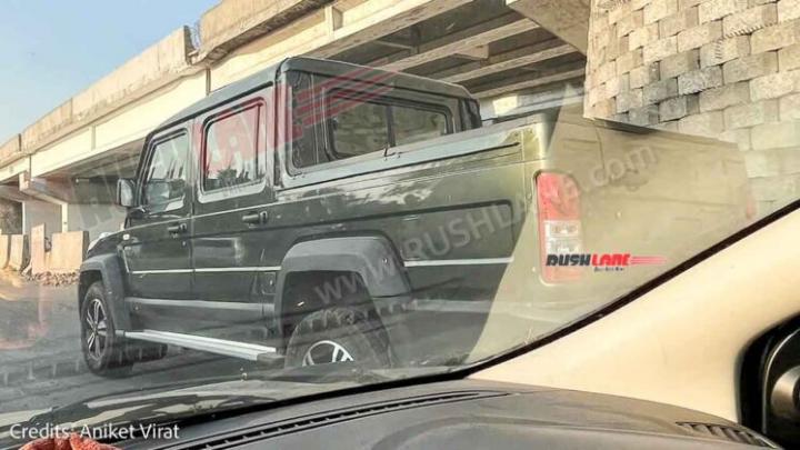 Force Gurkha Pickup spied for the first time in India 