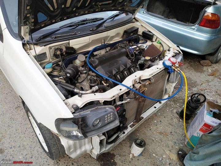 Honda 1.3L petrol engine swap in Suzuki Alto: Update on AC installation 
