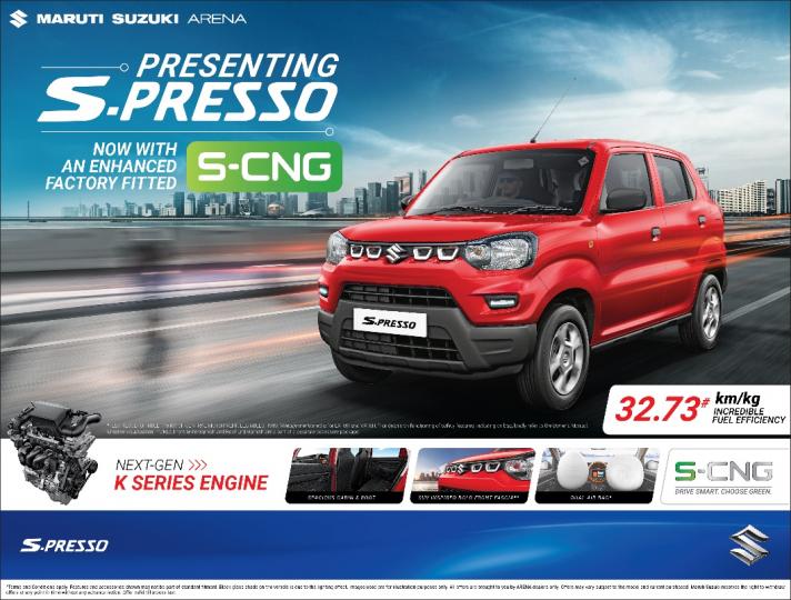 Maruti Suzuki S-Presso CNG launched at Rs. 5.90 lakh 