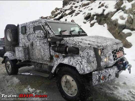 Tata's defence vehicle Merlin spotted without camouflage 