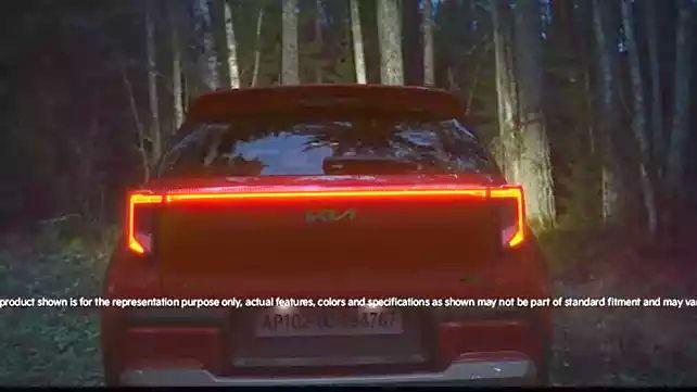 Kia Sonet facelift teaser reveals Seltos-like LED taillights 