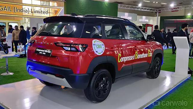 Biomethane-powered Maruti Brezza unveiled at Bharat Mobility Show 