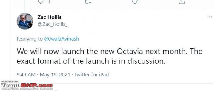 4th-gen Skoda Octavia to be launched in June 2021 