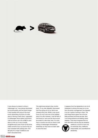 Volkswagen owner makes witty ads to highlight issues 